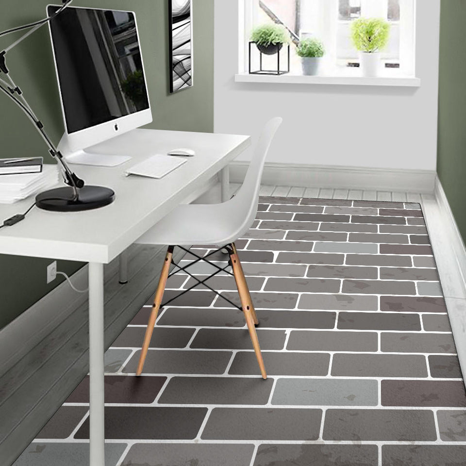 Brick Printed Pattern Print Design 05 Area Rug