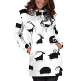 Goat Ram Pattern Women'S Hoodie Dress
