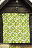 Fried Eggs Pattern Print Design 01 Premium Quilt