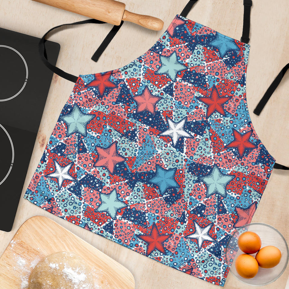 Hand Drawn Colorful Starfish Adjustable Apron