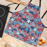 Hand Drawn Colorful Starfish Adjustable Apron