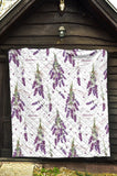 Lavender Flower Design Pattern Premium Quilt