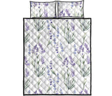 Hand painting Watercolor Lavender Quilt Bed Set