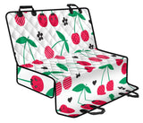 Cherry Pattern White Background Dog Car Seat Covers