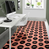 Lips Pattern Print Design 02 Area Rug