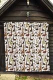 Giraffe Pattern Print Design 05 Premium Quilt