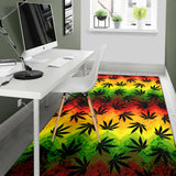 Canabis Marijuana Weed Pattern Print Design 03 Area Rug