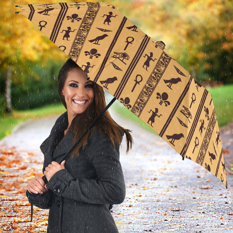 Egypt Hieroglyphics Pattern Print Design 02 Umbrella