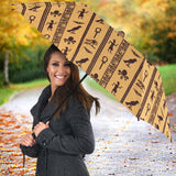 Egypt Hieroglyphics Pattern Print Design 02 Umbrella