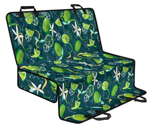Lime Ice Flower Pattern Dog Car Seat Covers