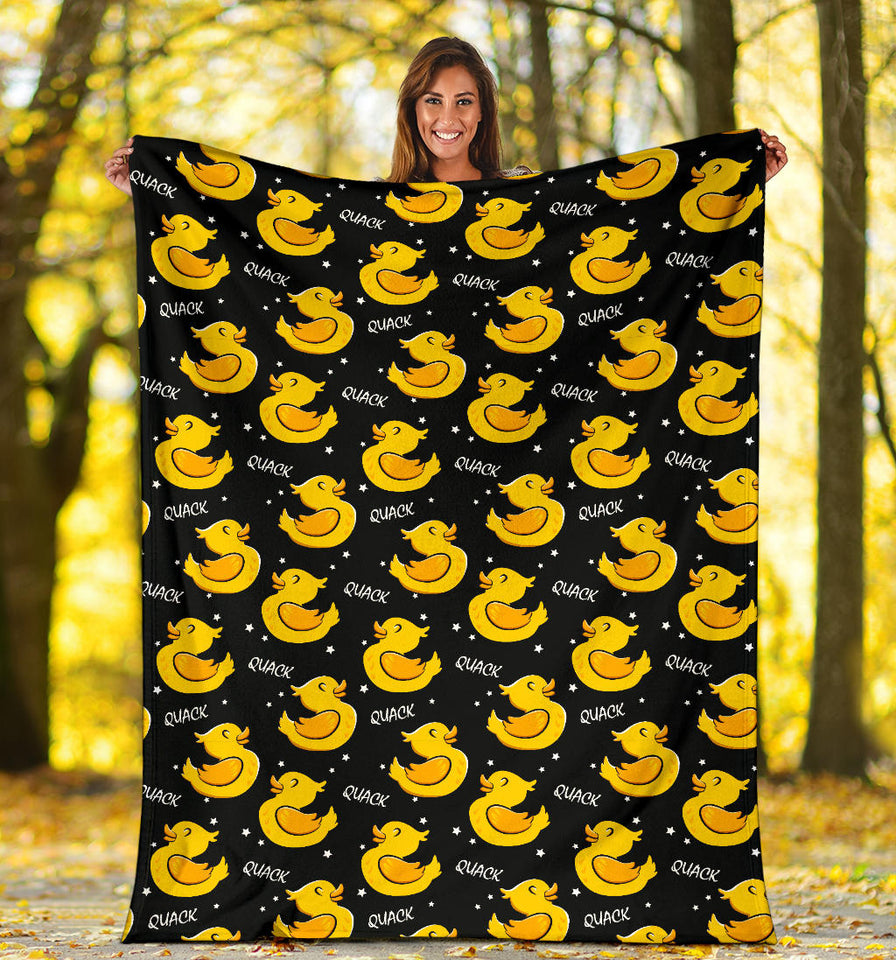 Duck Toy Pattern Print Design 05 Premium Blanket