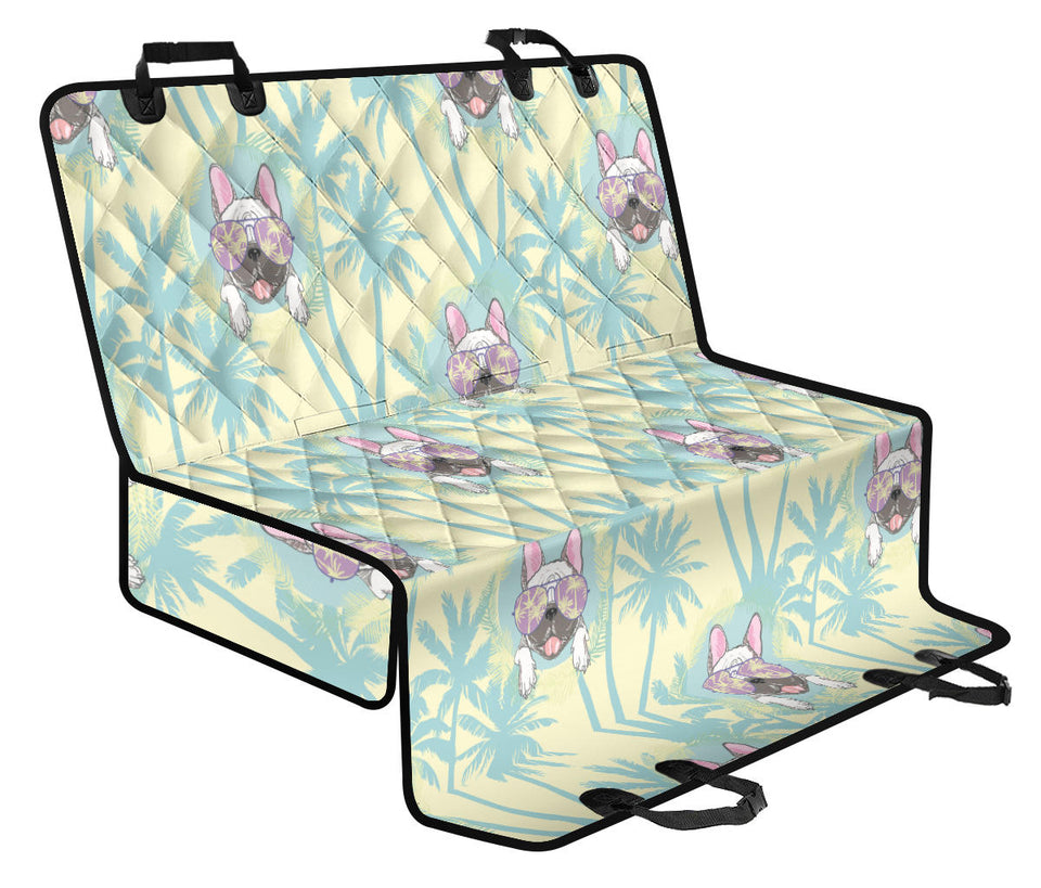French Bulldog Hawaii Blackground Dog Car Seat Covers