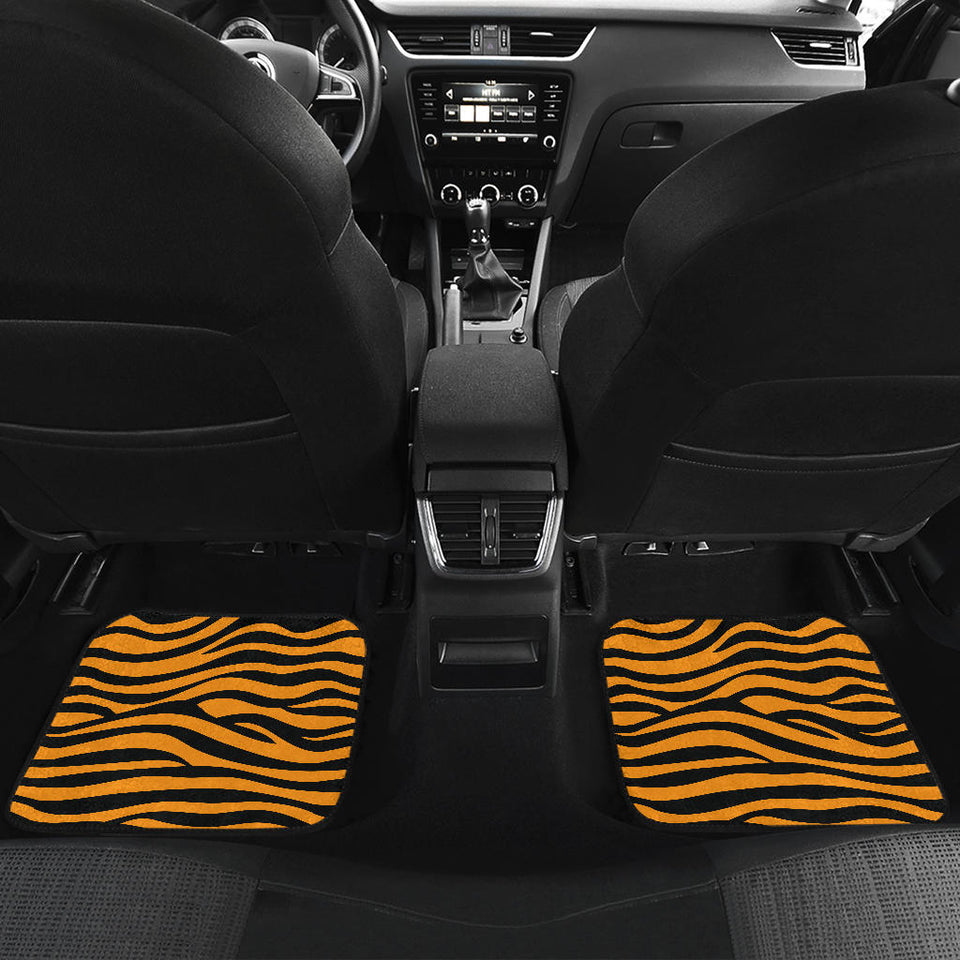 Bengal Tigers Skin Print Pattern Background Front And Back Car Mats