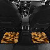 Bengal Tigers Skin Print Pattern Background Front And Back Car Mats