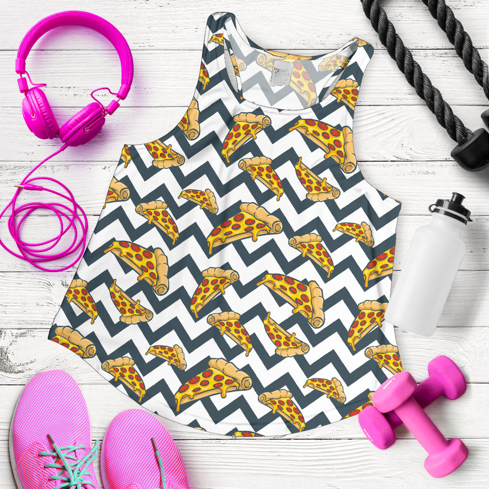 Pizza design pattern Women Racerback Tank Top