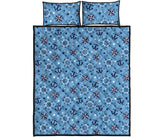 Anchors rudder compass star nautical pattern Quilt Bed Set