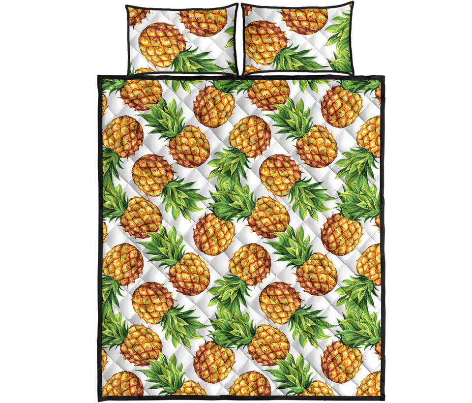Pineapples design pattern Quilt Bed Set