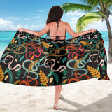 Colorful Snake Plant Pattern Sarong