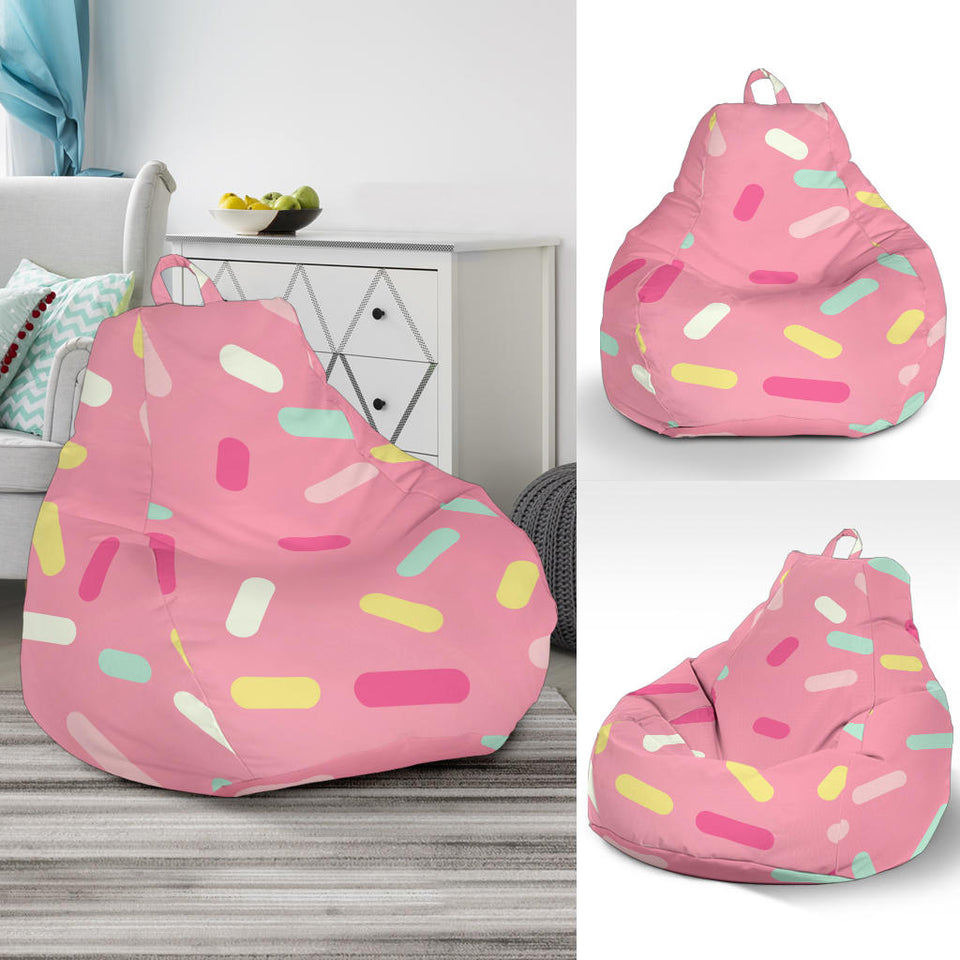 Pink Donut Glaze Candy Pattern Bean Bag Cover
