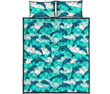 Dolphin sea pattern Quilt Bed Set