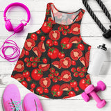 Tomato black background Women Racerback Tank Top