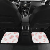 Pink Sakura Cherry Blossom Pattern Front And Back Car Mats