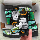 Dinosaurs Print Pattern Leather Boots