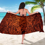 Cocoa Beans Tribal Polynesian Pattern Sarong