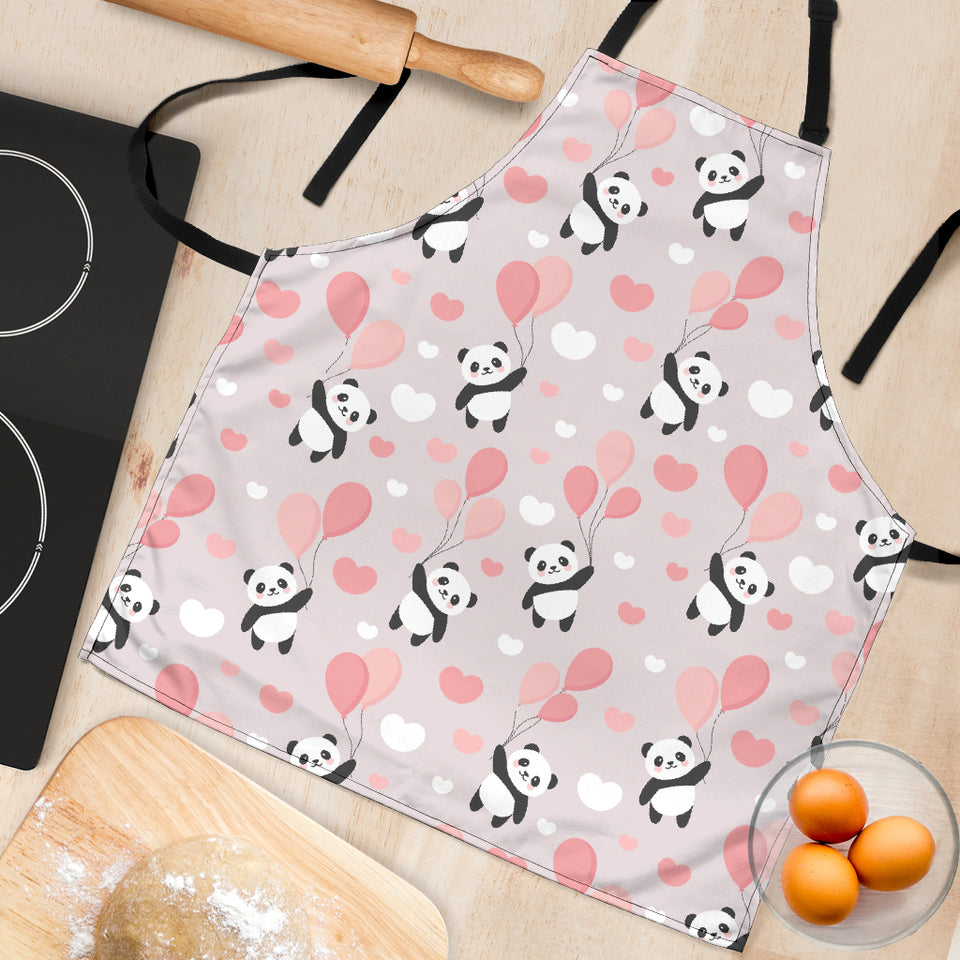 Cute Panda Ballon Heart Pattern Adjustable Apron