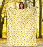 Fried Eggs Pattern Print Design 05 Premium Blanket