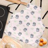 Cute Raccoons Leaves Pattern Adjustable Apron