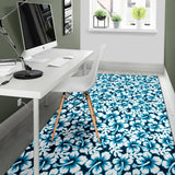 Hibiscus Pattern Print Design 04 Area Rug