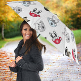 French Bulldog Cup Paw Pattern Umbrella