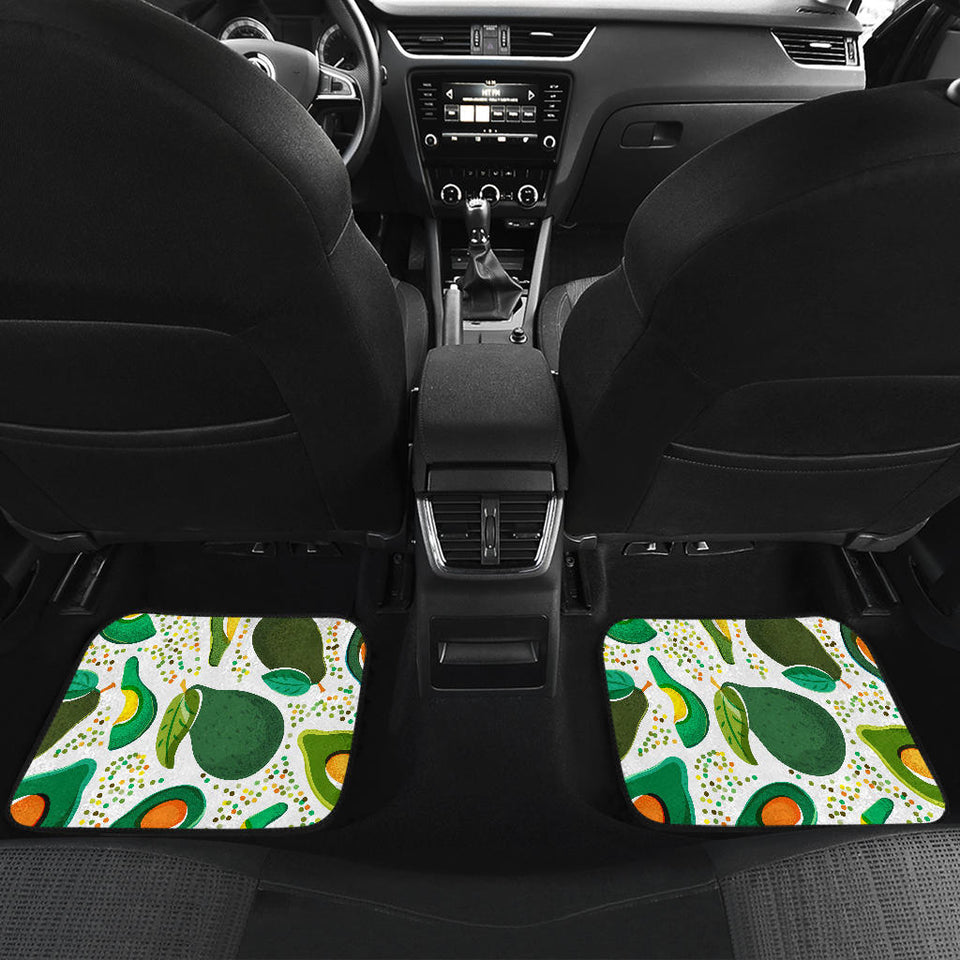 Avocado Design Pattern Front And Back Car Mats