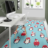 Cute Penguin Christmas  Design Pattern Area Rug