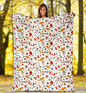 Canada Pattern Print Design 03 Premium Blanket
