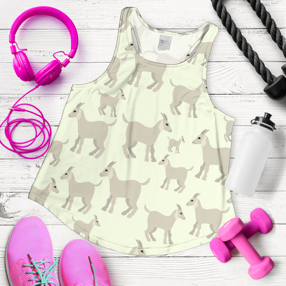 Little young goat pattern Women Racerback Tank Top