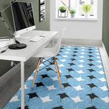 Stingray Pattern Print Design 03 Area Rug