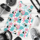 Toucan tropical flower leave pattern Men Tank Top