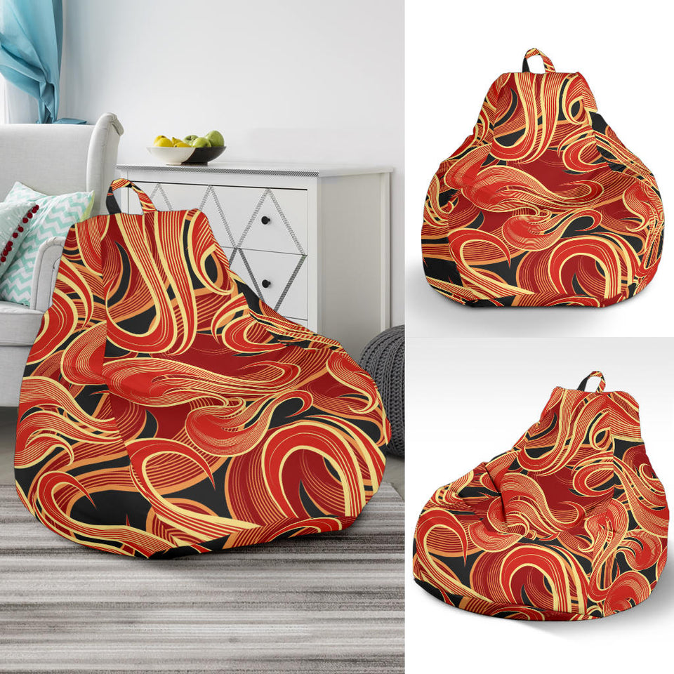 Fire Flame Pattern Bean Bag Cover