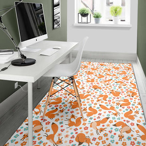 Squirrel Pattern Print Design 05 Area Rug