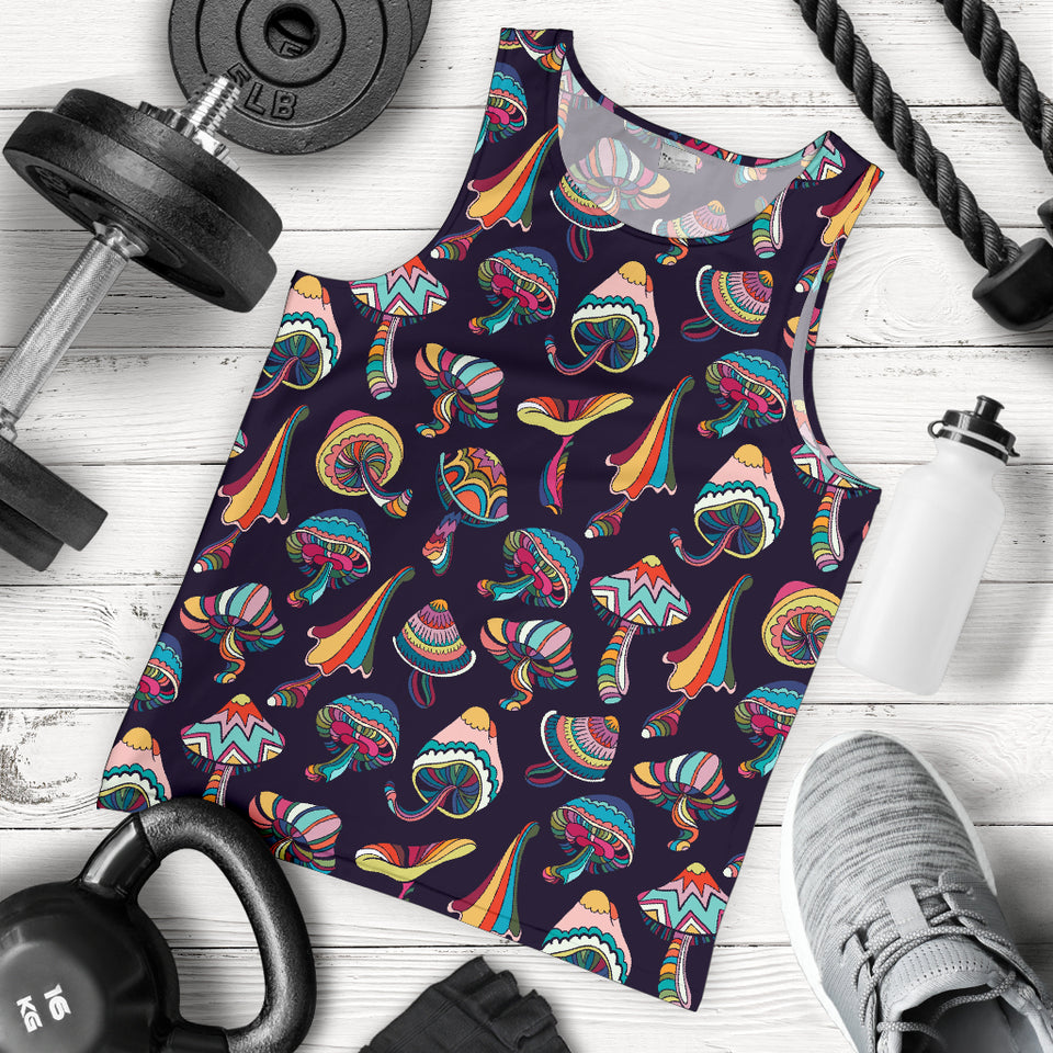 Colorful mushroom pattern Men Tank Top