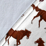 Horses Running Pattern Background Premium Blanket