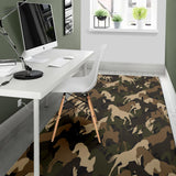 Horse Camouflage Pattern Area Rug
