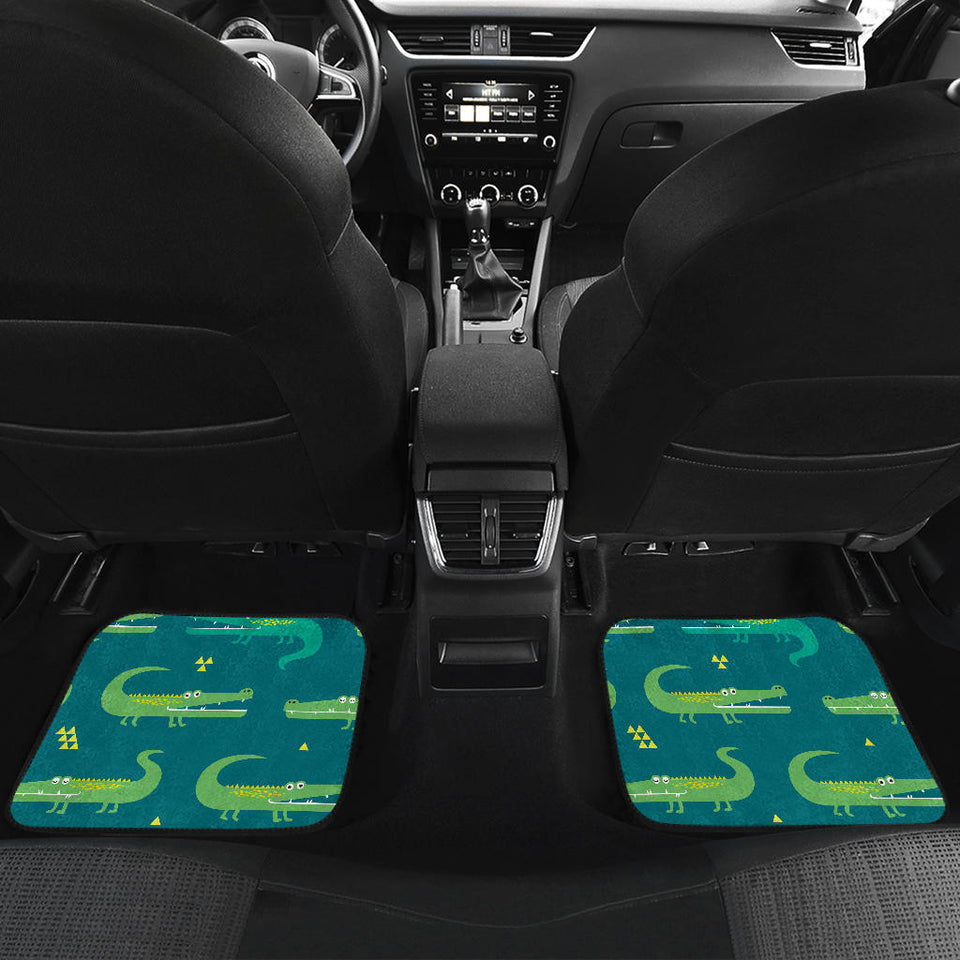 Crocodile Pattern Front And Back Car Mats