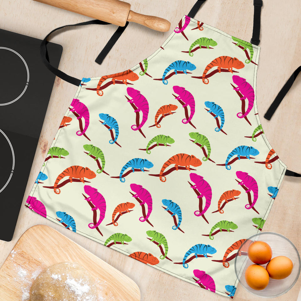 Colorful Chameleon Lizard Pattern Adjustable Apron