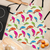 Colorful Chameleon Lizard Pattern Adjustable Apron