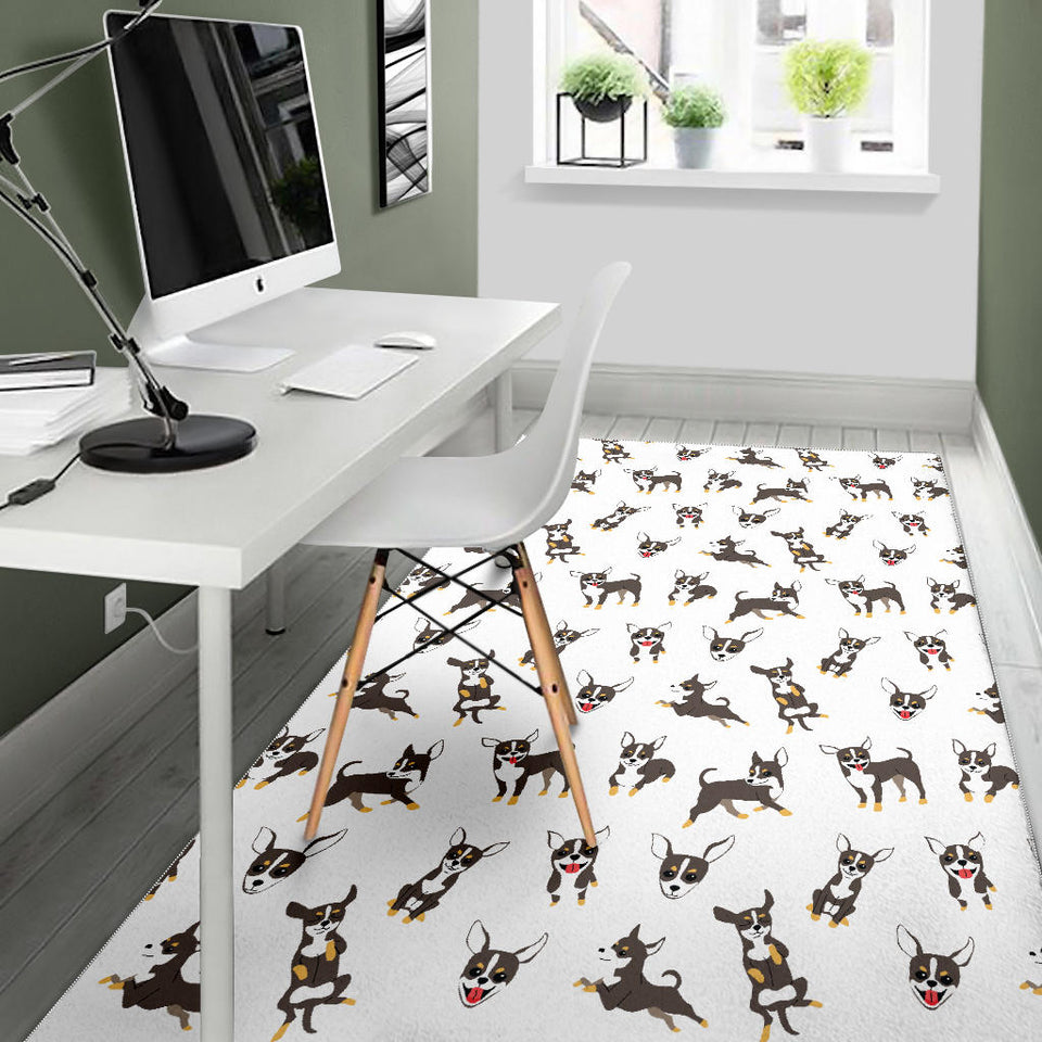 Chihuahua Dog Pattern Area Rug