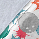 Watercolor Bowling Pattern Premium Blanket