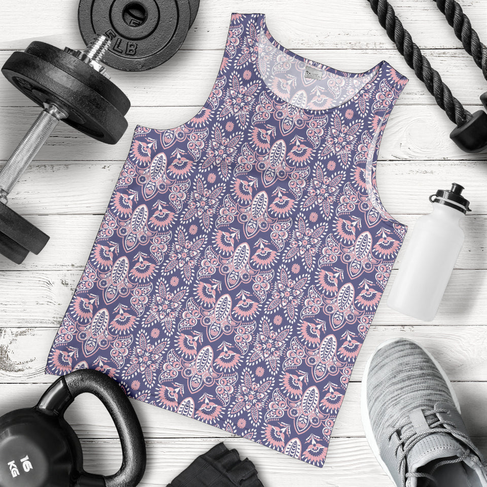 Indian Batik Style pattern Men Tank Top